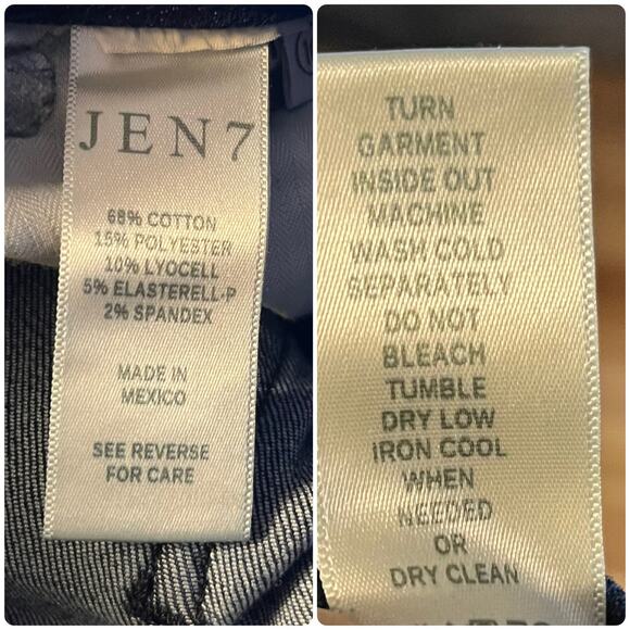 Jen7 by 7 For All Mankind Size 10 Tuxedo Ankle Skinny Jeans 25 Inch Inseam - Picture 12 of 14